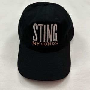 New Sting My Songs Embroidered Graphic Black Adjustable Baseball Hat One Size